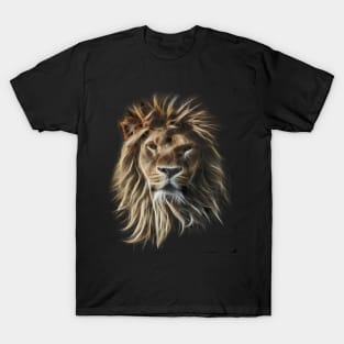 Wild Lion Fractal T-Shirt